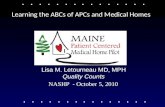 Letourneau Maine Learning the ABCs of APCs