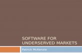 Software For Underserved Markets