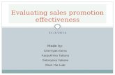 Evaluating sales promotion effectiveness
