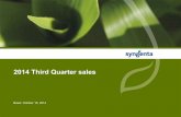 2014 Third Quarter Sales Analyst presentation