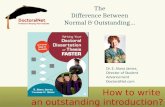 Outstanding introductions for Dissertations/Thesis