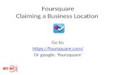 How to Claim a Foursquare Venue Listing