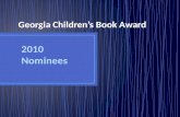 Georgia Book Awards 2010-2011