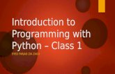 Introduction To Programming with Python-1