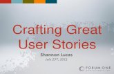 Crafting Great-User-Stories for CapitalCamp DC