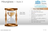 Hourglass style design 2 powerpoint ppt templates.