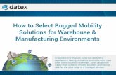 How to Select Rugged Mobility Solutions for Warehouse & Manufacturing Environments