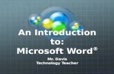 MS Word Introduction
