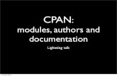 CPAN: modules, authors and documentation