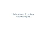 Ruby's Arrays and Hashes with examples