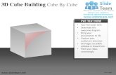 3d cube building cube by cube powerpoint ppt templates.