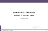 Intellectual property   seminar 2 - author's rights - february 2014