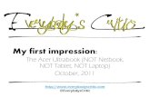 My first impression: The Acer Ultrabook