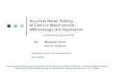 Accurate Retail Testing Of Fashion Merchandise - Methodology & Application   Short Life Cycle Product Management - Adriende Chaisemar