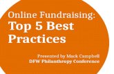 Online Fundraising's Top 5 Best Practices