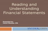 Snydercohn - Understanding Financial Statements