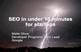 SEO for Startups in Under 10 Minutes by Google
