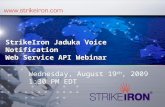 StrikeIron Jaduka Voice Notification Webinar