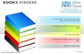 Books stacked powerpoint ppt templates.