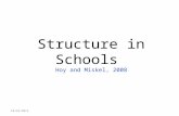 Structure in schools  hoy  n miskel