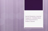 Social Presence, Learner Supports, and Assessment in Online Classes