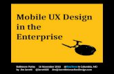 Mobile UX Design in the Enterprise - Baltimore Parlay