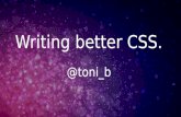 WDCNZ - Writing Better CSS