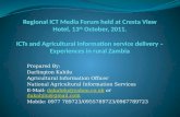Ic ts and agricultural information service delivery – experiences