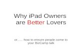 Why iPad Owners Are Better Lovers