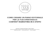 Content Marketing: Come creare un piano editoriale in 6 semplici steps