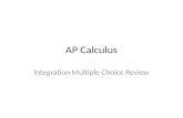 Ap calculus bc integration multiple choice practice solutions