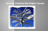 How to  choose the right career