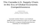 The Canada-U.S. Supply Chain in the Era of Global Economic ...