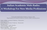 Italian academic web radio a workshop for new media professions