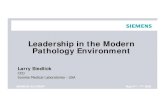 "Leadership in the Modern Pathology Environment" - 2009 Siemens Academy