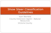 Show steer classification guidelines