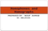Homophones and homographs