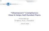 Health Decisions Webinar: Obamacare Compliance: How it Helps Self-funded Plans