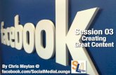 Facebook for Business Master class - Creating Great Content
