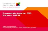 Agbar in 2013 - Communication/Brand/PublicAffairs/Metrics/Reputation
