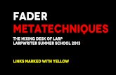 Larps and metatechniques - For the Mixing Desk of Larp - 2013