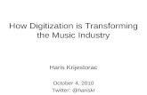 Digital transformation in the music industry