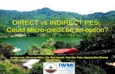 Day 1 session 5.3  direct vs indirect pes could microcredit be an option