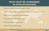 Boundaries Boundaries