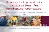 Livestock water productivity and its implications for developing countries: harnessing WP in crop-livestock systems of SSA