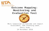 Outcome Mapping: Monitoring and Evaluation Tool