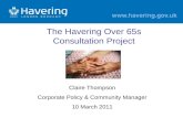 The Havering over 65s consultation project
