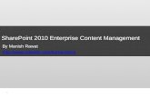 Sharepoint 2010 enterprise content management features
