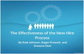 The effectivenes of the new hire process