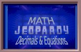 Rvw   Decimals And Equations Jeopardy Review